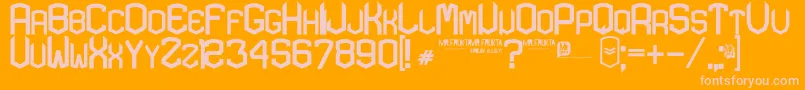 KardonBold Font – Pink Fonts on Orange Background
