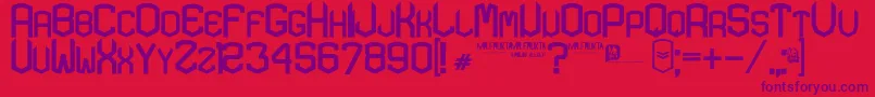 KardonBold Font – Purple Fonts on Red Background