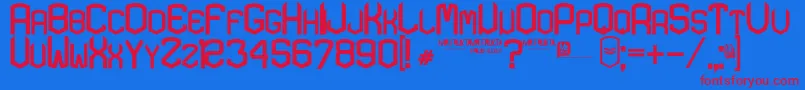 KardonBold Font – Red Fonts on Blue Background
