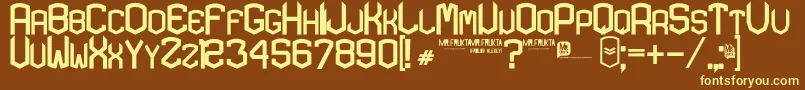 KardonBold Font – Yellow Fonts on Brown Background