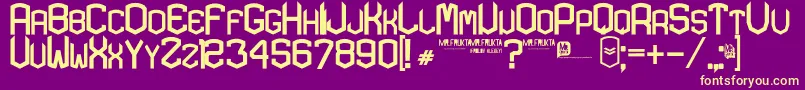 KardonBold Font – Yellow Fonts on Purple Background