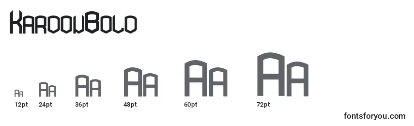 KardonBold Font Sizes