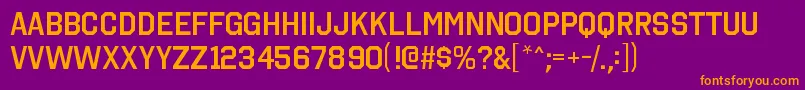 OctincollegesbRegular Font – Orange Fonts on Purple Background