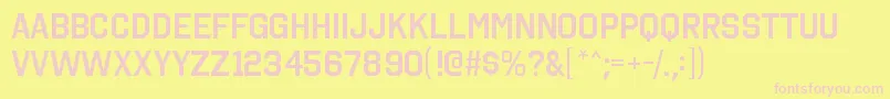 OctincollegesbRegular Font – Pink Fonts on Yellow Background