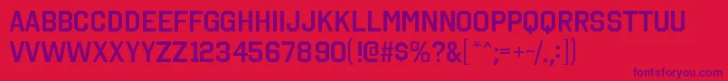 OctincollegesbRegular Font – Purple Fonts on Red Background