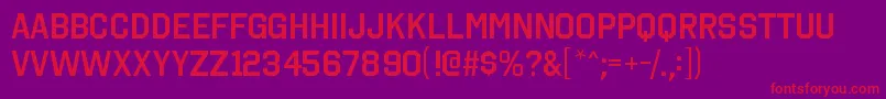 OctincollegesbRegular Font – Red Fonts on Purple Background