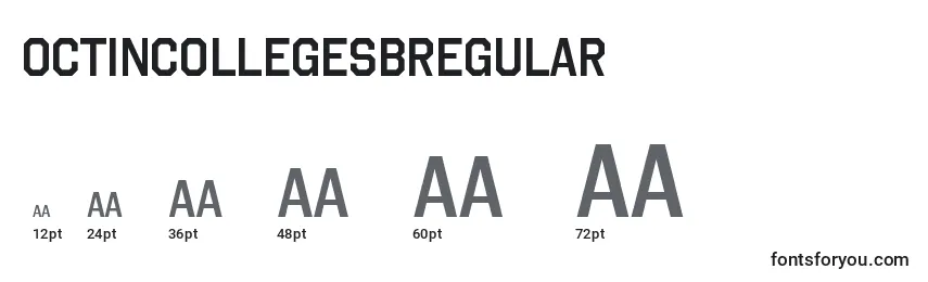 Размеры шрифта OctincollegesbRegular