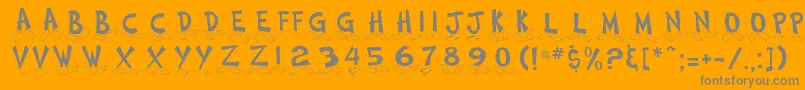 FootstepsNormalDb-Schriftart – Graue Schriften auf orangefarbenem Hintergrund