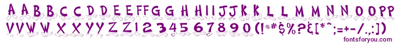 FootstepsNormalDb Font – Purple Fonts on White Background