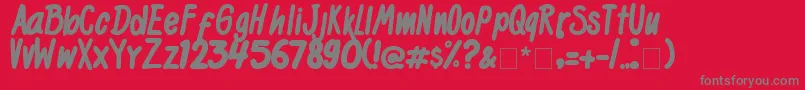 BlackKids Font – Gray Fonts on Red Background