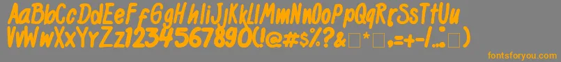 BlackKids Font – Orange Fonts on Gray Background