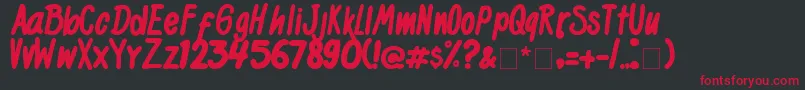 BlackKids Font – Red Fonts on Black Background