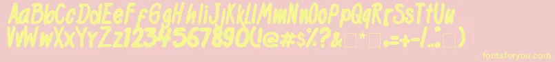 BlackKids Font – Yellow Fonts on Pink Background