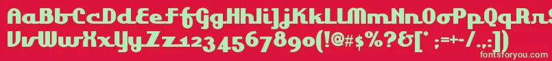 Lakeshoredrivenf Font – Green Fonts on Red Background