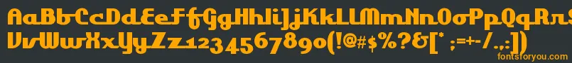 フォントLakeshoredrivenf – 黒い背景にオレンジの文字