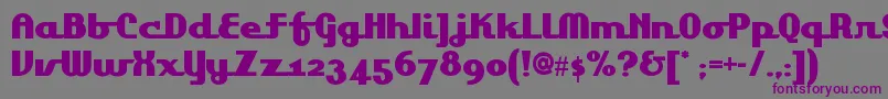 Lakeshoredrivenf Font – Purple Fonts on Gray Background