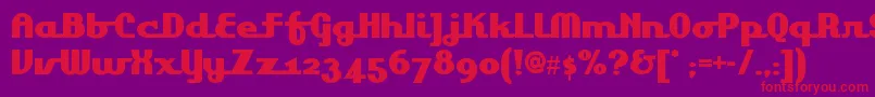 Lakeshoredrivenf Font – Red Fonts on Purple Background