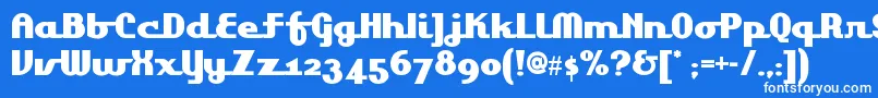 フォントLakeshoredrivenf – 青い背景に白い文字