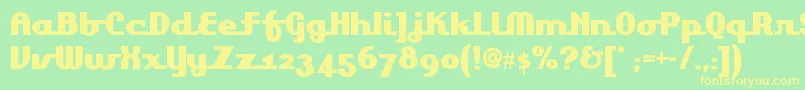 Lakeshoredrivenf Font – Yellow Fonts on Green Background