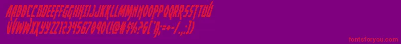 Yankeeclippercondital Font – Red Fonts on Purple Background