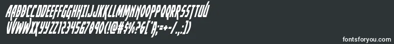 Шрифт Yankeeclippercondital – белые шрифты на чёрном фоне