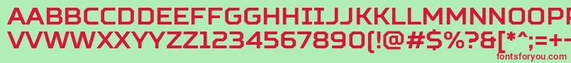 SquaresBoldFree Font – Red Fonts on Green Background