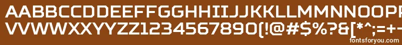 フォントSquaresBoldFree – 茶色の背景に白い文字