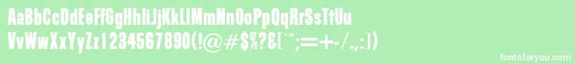 フォントGautane – 緑の背景に白い文字