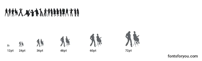 HumanSilhouettesFree Font Sizes