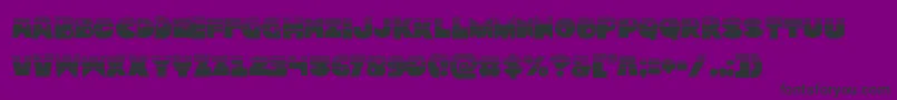 Zounderkitehalf-Schriftart – Schwarze Schriften auf violettem Hintergrund