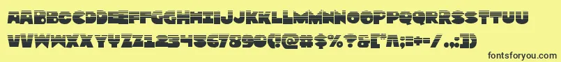 Zounderkitehalf Font – Black Fonts on Yellow Background