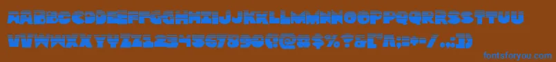 Zounderkitehalf Font – Blue Fonts on Brown Background