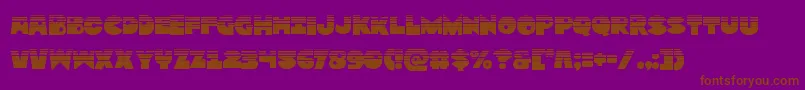 Zounderkitehalf-Schriftart – Braune Schriften auf violettem Hintergrund