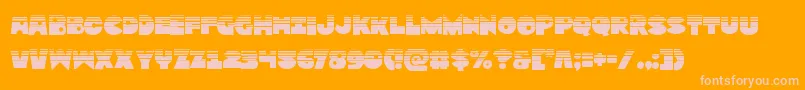 Zounderkitehalf-Schriftart – Rosa Schriften auf orangefarbenem Hintergrund