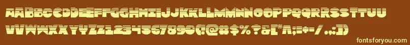 Zounderkitehalf Font – Yellow Fonts on Brown Background