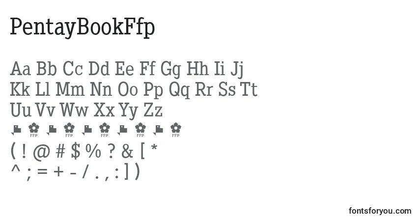 Czcionka PentayBookFfp – alfabet, cyfry, specjalne znaki