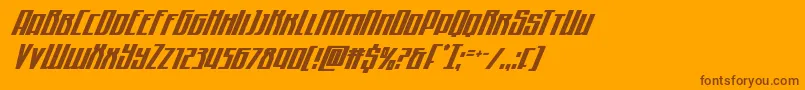Quantummalicecondital Font – Brown Fonts on Orange Background