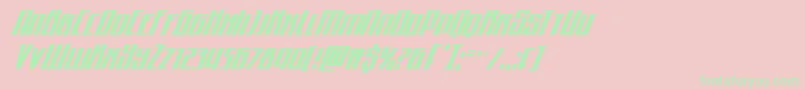 Quantummalicecondital Font – Green Fonts on Pink Background