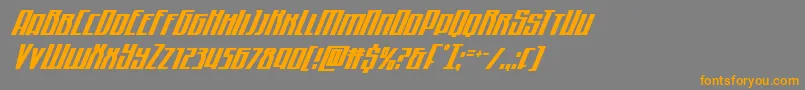 Quantummalicecondital Font – Orange Fonts on Gray Background