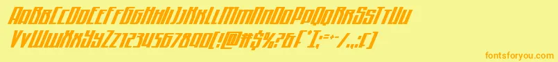 Quantummalicecondital Font – Orange Fonts on Yellow Background