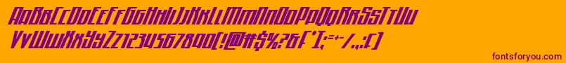 Quantummalicecondital Font – Purple Fonts on Orange Background