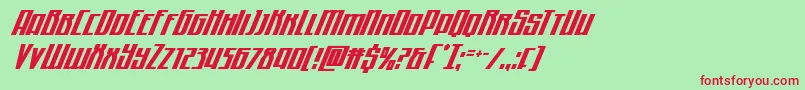 Quantummalicecondital Font – Red Fonts on Green Background