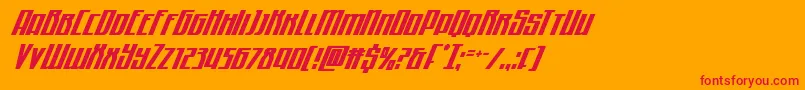 Quantummalicecondital Font – Red Fonts on Orange Background