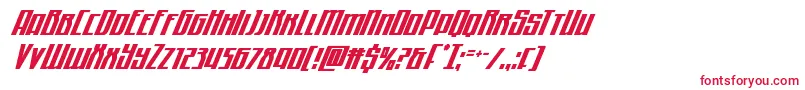 フォントQuantummalicecondital – 白い背景に赤い文字