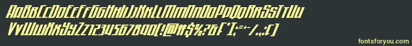 Quantummalicecondital Font – Yellow Fonts on Black Background