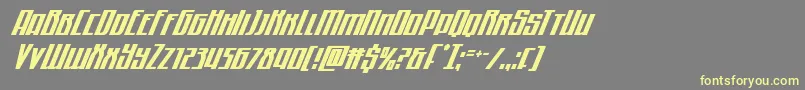 Quantummalicecondital Font – Yellow Fonts on Gray Background