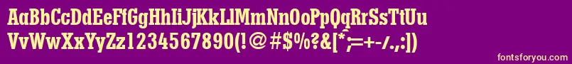 MesacondBoldDb Font – Yellow Fonts on Purple Background