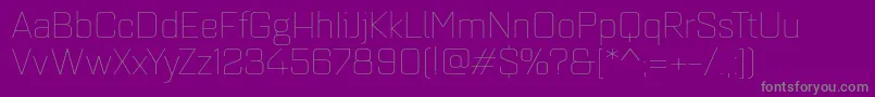 Quarcaextthin Font – Gray Fonts on Purple Background