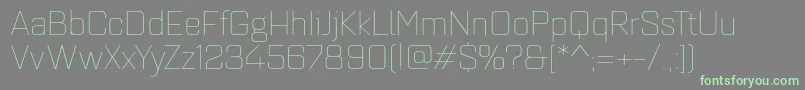 Quarcaextthin Font – Green Fonts on Gray Background