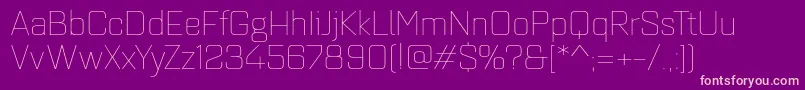 Quarcaextthin Font – Pink Fonts on Purple Background